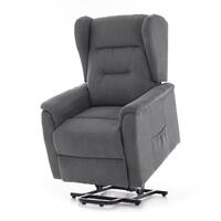 Masážne polohovacie kreslo s vyklápaním COMFORT+, antracitová látka