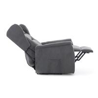 Masážne polohovacie kreslo s vyklápaním COMFORT+, antracitová látka