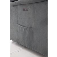 Relaxačné polohovacie kreslo COMFORT Ušiak s funkciou masáže a výhrevu, antracitová látka