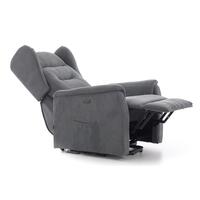 Relaxačné polohovacie kreslo COMFORT Ušiak s funkciou masáže a výhrevu, antracitová látka
