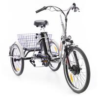 Trojkolesový elektrický bicykel Tornádo ZTECH, strieborný