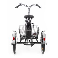 Trojkolesový elektrický bicykel Tornádo ZTECH, strieborný