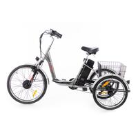 Trojkolesový elektrický bicykel Tornádo ZTECH, strieborný
