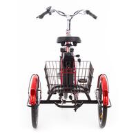 Trojkolesový elektrický bicykel Tornádo ZTECH, červený