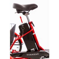 Trojkolesový elektrický bicykel Tornádo ZTECH, červený