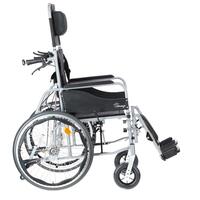 Polohovateľný invalidný vozík - VÝSTAVNÝ KUS, MIERNE ZNEČISTENÉ STÚPAČKY+OPIERKA