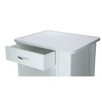 Nočný stolík UNIZDRAV, biely - POŠKODENÝ ĽAVÝ SPOPDNÝ ROH
