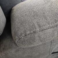 Relaxačné polohovacie kreslo, antracitová látka - BEZ PÔVODNÉHO OBALU, POŠKODENIE VZADU NA PRAVEJ STRANE LAKŤOVEJ OPIERKE