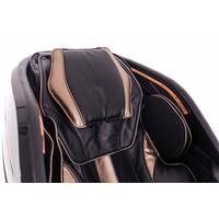 Masážne elektrické kreslo LUX 4D MASSAGER, čiernozlaté - VÝSTAVNÝ KUS, MIERNE ŠKRABANCE