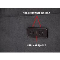 Relaxačné polohovacie kreslo COMFORT, antracitová látka - VÝSTAVNÝ KUS