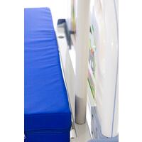 Detská mechanická polohovacia posteľ s matracom UNIZDRAV