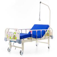 Detská mechanická polohovacia posteľ s matracom UNIZDRAV