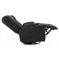 Relaxačné polohovacie kreslo, antracitová látka - VÝSTAVNÝ KUS, BEZ FUNKCIÍ MASÁŽE A VYHRIEVANIA