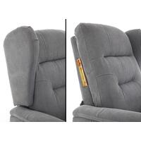 Masážne polohovacie kreslo s vyklápaním COMFORT+, antracitová látka - BEZ PÔVODNÉHO OBALU