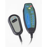 Masážne polohovacie kreslo s vyklápaním COMFORT+, antracitová látka - BEZ PÔVODNÉHO OBALU