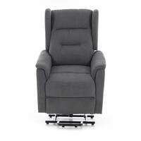 Masážne polohovacie kreslo s vyklápaním COMFORT+, antracitová látka - BEZ PÔVODNÉHO OBALU