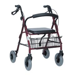 Odľahčené pojazdné chodítko UNIZDRAV, bordové