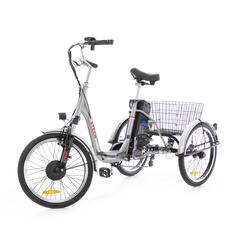 Trojkolesový elektrický bicykel Tornádo ZTECH, strieborný