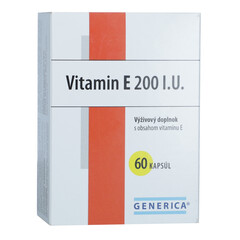 GENERICA Vitamín E 200 mg, 60 kapsúl