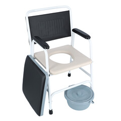 Kovové toaletné kreslo