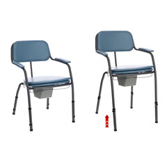 Toaletná stolička so širším sedom