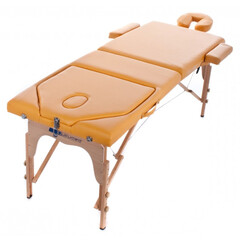 Drevené masážne lehátko - polohovacie, modré