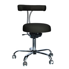 Ergonomická stolička do ambulancie, čierna