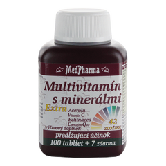MedPharma Multivitamín s minerálmi – 42 zložiek, 107 tabliet