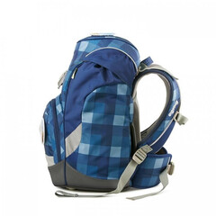 Školská taška Prime - modrá károvaná 2016
