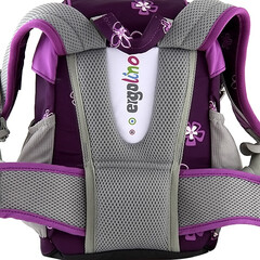 Taška pre škôlkara Ergobag mini – purpurová károvaná