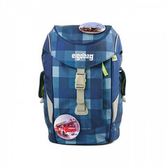Taška pre škôlkara Ergobag mini - károvaná modrá