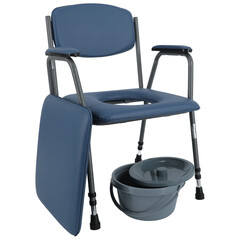 Toaletná stolička výškovo nastaviteľná - modrá
