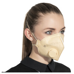 Respirátor FFP3 s filtrom, béžový