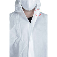 Jednorazový ochranný oblek s kapucňou