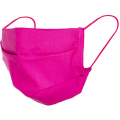 Rúško na tvár plátenné na gumičku, ružové 1 ks