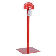 Stojan červený na dezinfekciu rúk s dezinfekčným gélom Me Too, 500 ml