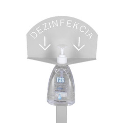 Stojan biely na dezinfekciu rúk s dezinfekčným gélom Me Too, 500 ml