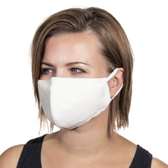 Rúško antibakteriálne PREMIUM biele, 1 ks