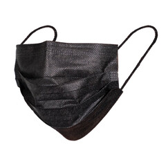 Rúško na tvár s gumičkou – chirurgické čierne, 10 ks