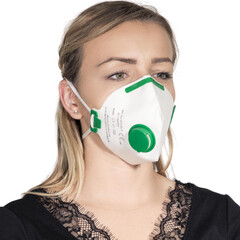 Respirátor FFP2 s filtrom, zelený