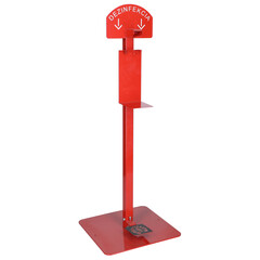 Stojan červený na dezinfekciu rúk, bez dezinfekcie, 110 cm