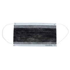 Rúška na tvár s gumičkou – chirurgické sivočierne, 50 ks