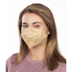 Respirátor FFP2 bez výdychového ventilu, béžový