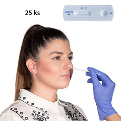 Antigénový certifikovaný samotest VivaDiag  – self test zo špičky nosa na COVID-19, 25 ks - EXSPIRÁCIA 18.10.2023 - 0,47c / ks