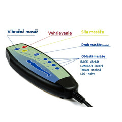 Masážne polohovacie kreslo s vyklápaním eko koža, čierne