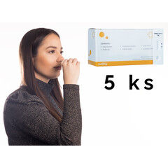 VivaDiag Antigénový certifikovaný samotest – self test zo špičky nosa na COVID-19, 5 ks