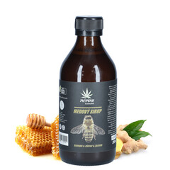 Medový sirup s výťažkami z konope, jazmínu a zázvoru, 250 ml