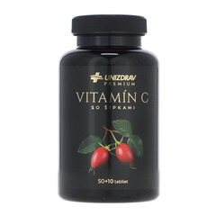 Vitamín C so šípkami UNIZDRAV, 50 + 10 tabliet zdarma