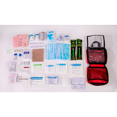 Cestovná lekárnička s 220 ks zdravotníckeho materiálu a pomôcok