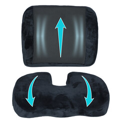 Ortopedický vankúš na sedenie + ortopedická opierka chrbta – kompletný set